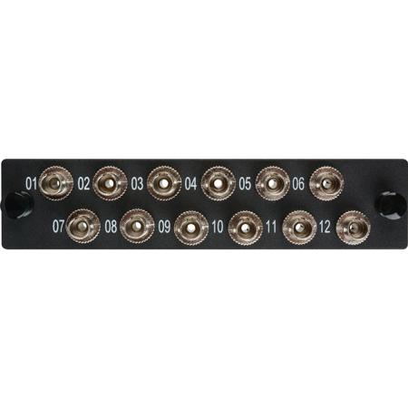 Camplex 12-Port ST Singlemode Fiber Adapter Plate Module, Yellow