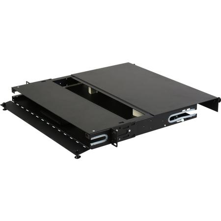 Camplex 1RU Adjustable Fiber Enclosure for 19/23" Racks, Holds 3 Modules