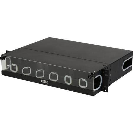 Camplex 2RU Adjustable Fiber Enclosure for 19"/23" Racks, Holds 6 Modules