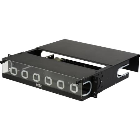 Camplex 2RU Adjustable Fiber Enclosure for 19"/23" Racks, Holds 6 Modules