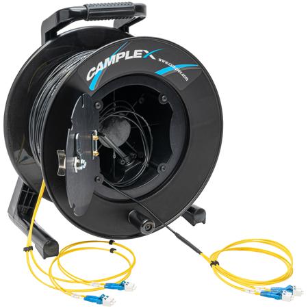 Camplex 1000' 4-Ch LC Single Mode Fiber Optic Tactical Snake Reel Cable