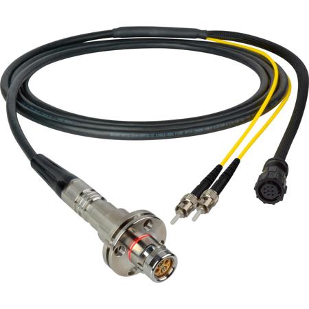 Camplex 10' LEMO FMW to Duplex LC & 8-Pin Amp Power In-Line Fiber Breakout Cable