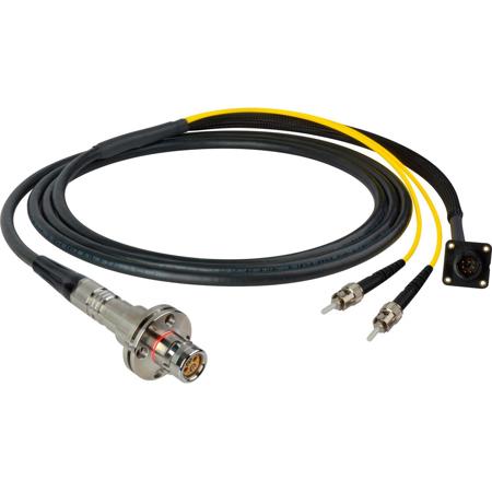 Camplex 75' LEMO FMW to Duplex LC & 8-Pin Amp RG Chassis Mount Breakout Cable