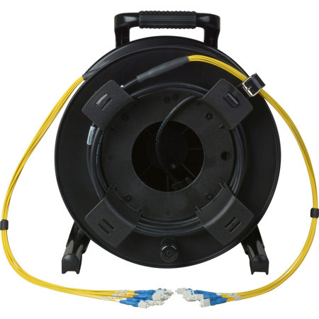 Camplex 1000' 8-CH LC Single-Mode Fiber Tactical Snake on Reel Cable, Standard