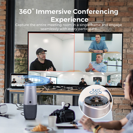 【美品】Coolpo AI Huddle 360° webカメラ CP-P20A Coolpo AI Huddle PANA All-In-One 360 Degree Video