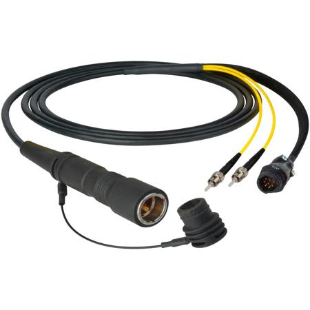 Camplex 10' LEMO PUW to Duplex LC and 8-Pin AMP RG Chassis Mount Breakout Cable