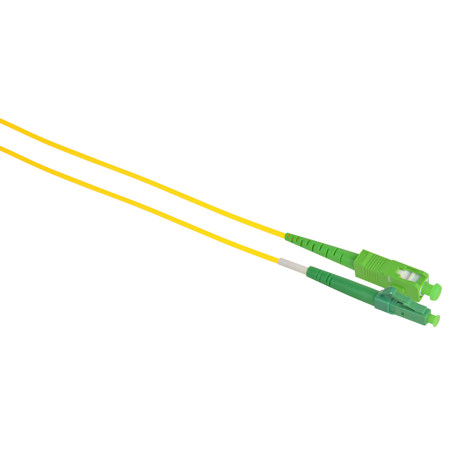 Camplex 9.84' 9/125 Singlemode Simplex APC SC - APC LC Patch Cable, Yellow