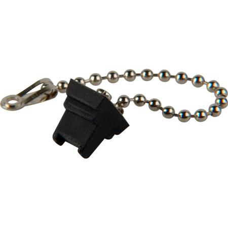 Camplex SC Fiber Connector Metal Dust Cap with Metal Chain for Chassis, 10-Pack