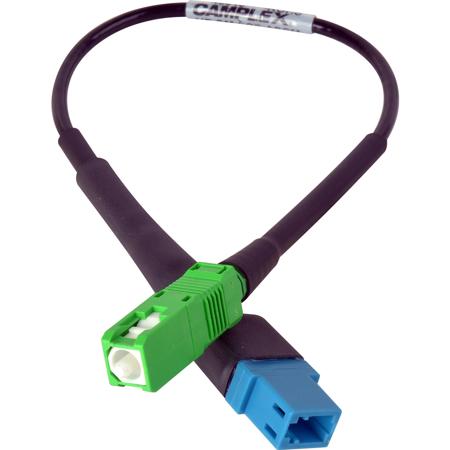 Camplex UPC LC Female to APC SC Male Singlemode Fiber Optic Tactical Adapter, 6"