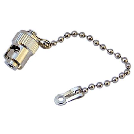 Camplex ST Fiber Connector Metal Dust Cap with Metal Chain for Chassis, 50-Pack