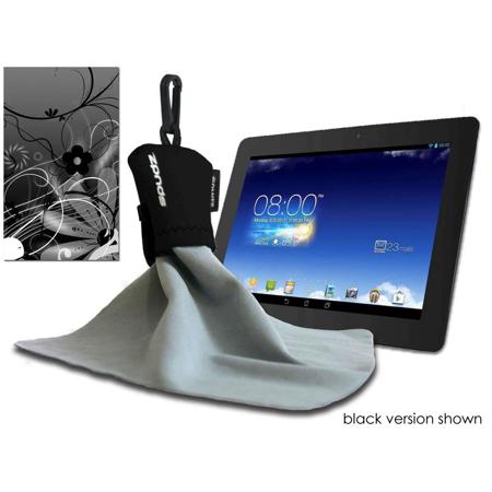 Alpine Innovations SUFD20-B27 Spudz Ultra Large Microfiber Lens Cloth With Flip Pouch 10x10" - "Black Flower USA"
