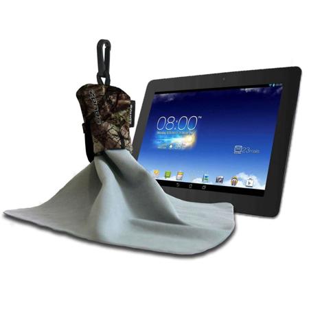 Alpine Innovations SUFD20-D12 Spudz Ultra Large Microfiber Lens Cloth With Flip Pouch 10x10" - "Autumn Forest Camo USA"