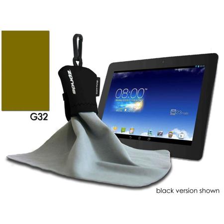 Alpine Innovations SUFD20-G32 Spudz Ultra Large Microfiber Lens Cloth With Flip Pouch 10x10" - "Olive USA"