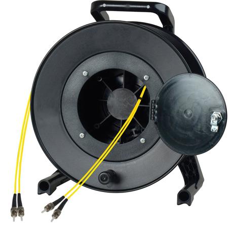 Camplex 2-Channel ST Singlemode Fiber Optic Tactical Snake on Reel, 250'