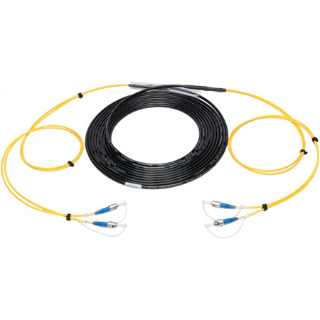 Camplex 50' 2-Channel ST Singlemode Tactical Fiber Optical Snake Cable