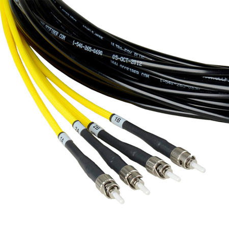 Camplex 50' 4-Channel ST Singlemode Tactical Fiber Optical Snake Cable