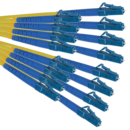 Camplex 1250' 8-Channel OM3 Single Mode Fiber Optic Tactical Snake Cable with LC Connector