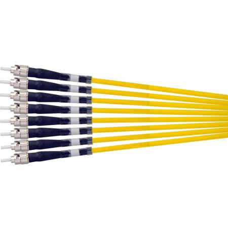 Camplex 10' 8-Channel OM3 Single Mode Fiber Optic Tactical Snake Cable with ST Connector