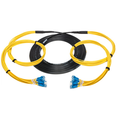 Camplex 100' 12-Channel LC Singlemode Tactical Fiber Optical Snake Cable