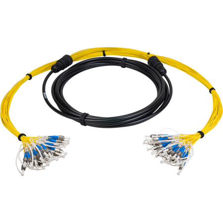 Camplex 100' 24-Channel LC Singlemode Tactical Fiber Optical Snake Cable