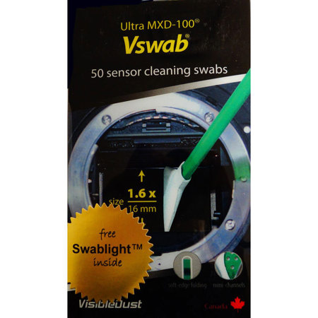 Visible Dust MXD-100 Sensor Cleaning Vswabs, 1.6x/16mm, 50x Pieces, Green