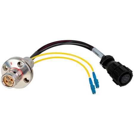 Camplex 12" LEMO FXW to Duplex LC & 8-Pin Amp Power Fiber Breakout Cable