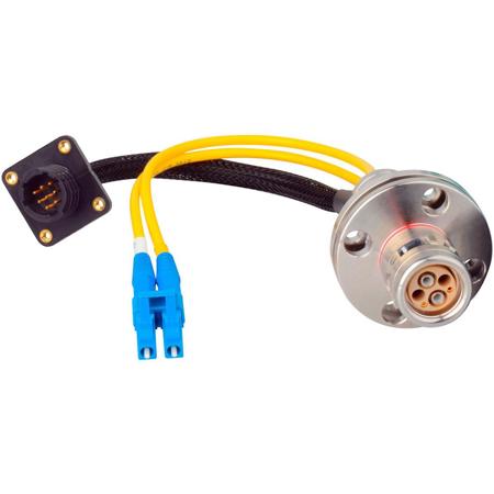 Camplex 18" LEMO FXW to Duplex ST and 8-Pin AMP RG Chassis Mount Breakout Cable