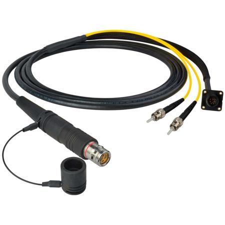 Camplex 6' LEMO FUW to Duplex LC and 8-Pin AMP RG Chassis Mount Breakout Cable