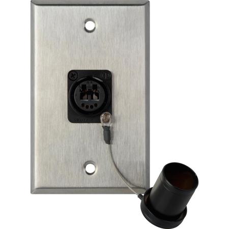 Camplex 1-Gang Wall Plate with OpticalCON DUO Fiber Optic & Dust Cap