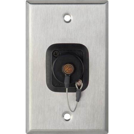 Camplex 1-Gang Wall Plate with OpticalCON QUAD Fiber Optic & Dust Cap