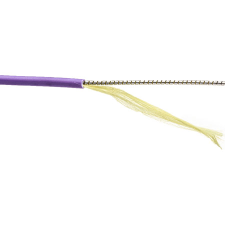 Camplex 6.56' OM4 50/125 10/40/100G MM Duplex LC-LC Armored Patch Cable, Purple