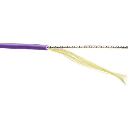 Camplex 3.28' OM4 50/125 10/40/100G MM Duplex ST-LC Armored Patch Cable, Purple