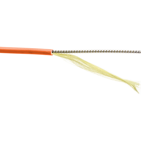 Camplex 3.28' OM1 62/125 Multimode Simplex ST to LC Armored Patch Cable, Orange