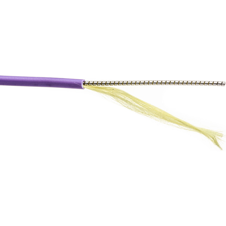 Camplex 6.56' OM4 50/125 10/40/100G MM Simplex LC-LC Armored Patch Cable, Purple