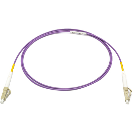 Camplex 328' OM4 50/125 10/40/100G MM Simplex LC-LC Armored Patch Cable, Purple