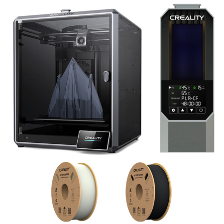 Creality K1 Max AI Fast 3D Printer, Bundle with 2x 1.75mm Hyper Series PLA Filament, Space Pi Filament Dryer