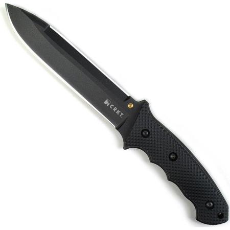 CRKT Elishewitz F.T.W.S. Tactical Fixed Black Blade Knife with Sheath