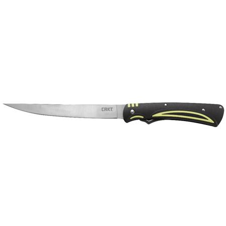 CRKT Clark Fork Fillet Folding Knife with Tail Lock and Plain Blade Edge