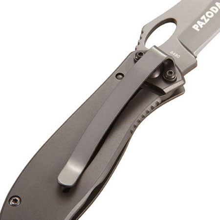 CRKT Pazoda Folding Knife, 2.62" Combo Edge, Clip Point Titanium Nitride Blade