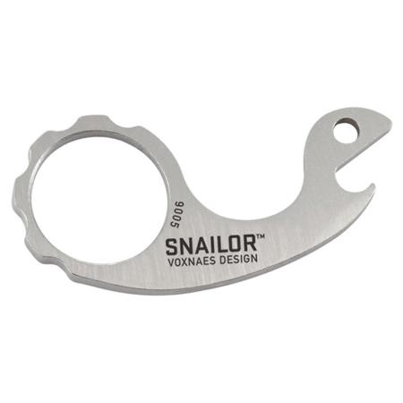 CRKT 1.7" Snailor Bottle Opener Keychain Zipper Pull Tab Accessory, Silver