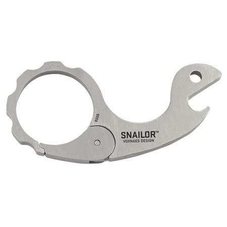 CRKT 2.8" Snailor Bottle Opener Keychain Zipper Pull Tab Accessory, Silver