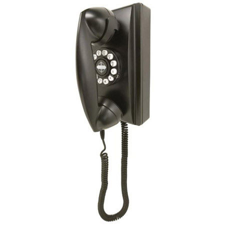 Crosley Radio CR55-BK Wall Phone, Black