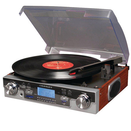 Crosley Radio CR6007A Tech USB Turntable, Mahogany