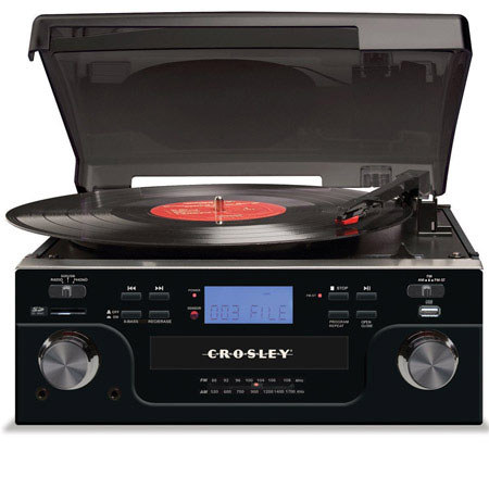 Crosley Radio CR6008A Tech Turntable with CD Playe