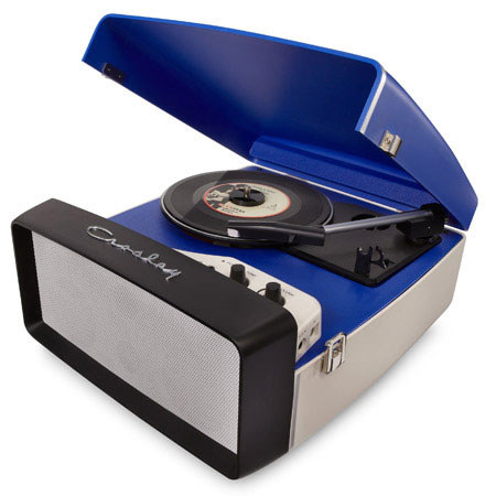 Crosley Radio CR6010A Collegiate Portable USB Turntable, Blue