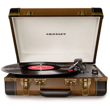 Crosley Radio CR6019A Executive USB Turntable, Brown