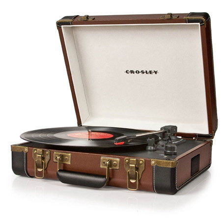 Crosley Radio CR6019A Executive USB Turntable, Brown