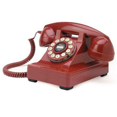 Crosley Radio CR60 Kettle Desk Phone, Red