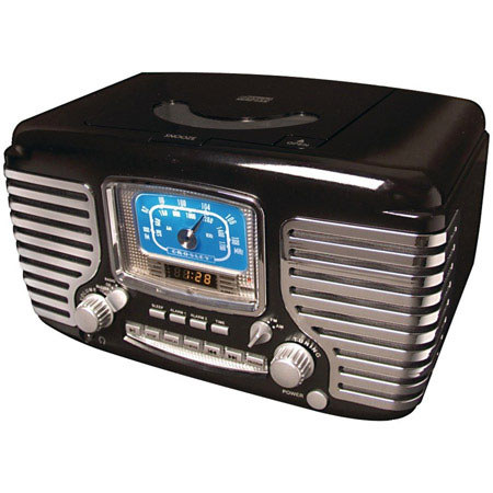 Crosley Radio CR612 Corsair Clock Radio, Black