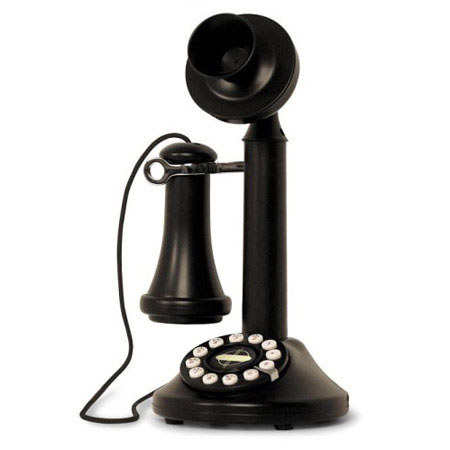 Crosley Radio CR64 1920's Candlestick Phone, Black